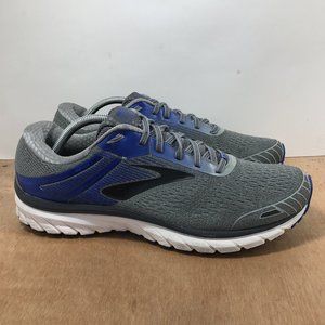 Brooks Mens Adrenaline GTS 18 1102711B015 Gray Blue Running Shoes Sneakers 12